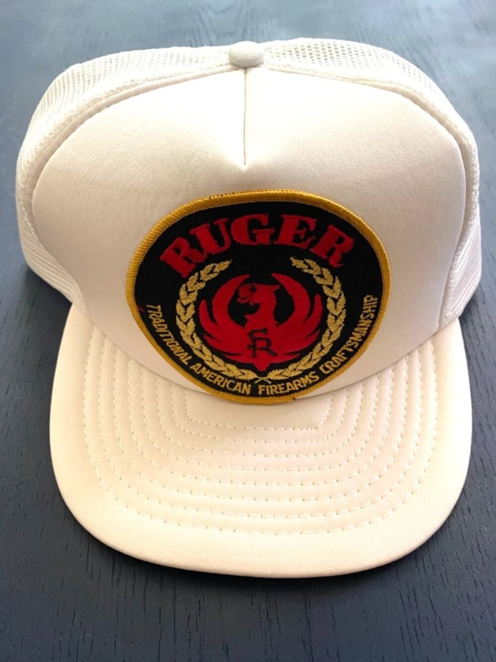 Vtg 90s Ruger Traditional American Firearms Craftsmanship Trucker Hat Snapback